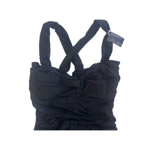 Summer Mae Women's Black Tummy Control One Piece  Lined Swim Dress Size XXL - Picture 4 of 12